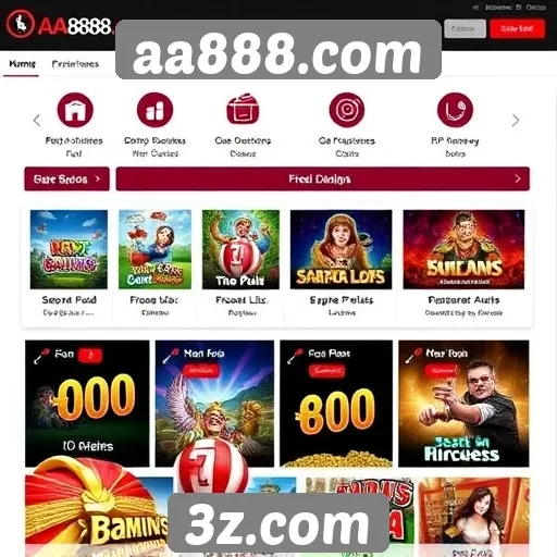 Recursos e funcionalidades do site aa888